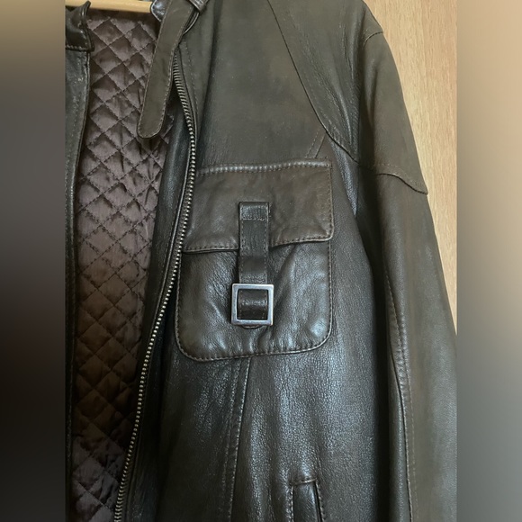 Absolute Joy - Men’s Leather Jacket - Dark Brown - size Medium - Picture 4 of 10